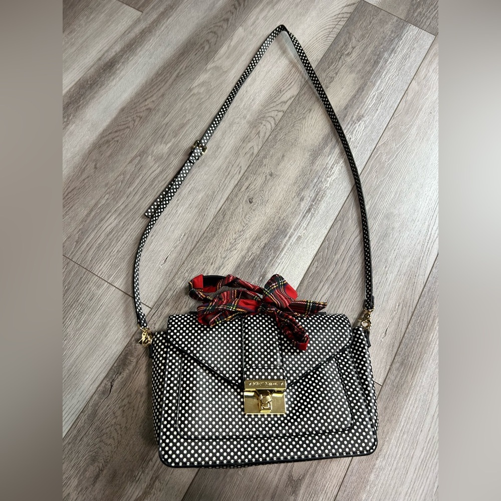 Betsey Johnson Polka Dot Crossbody, NWOT